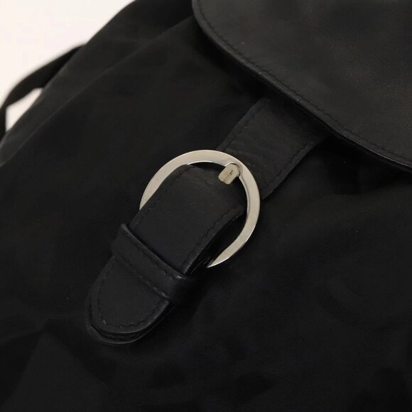 Salvatore Ferragamo Backpack Nylon Black Silver - Picture 12 of 16